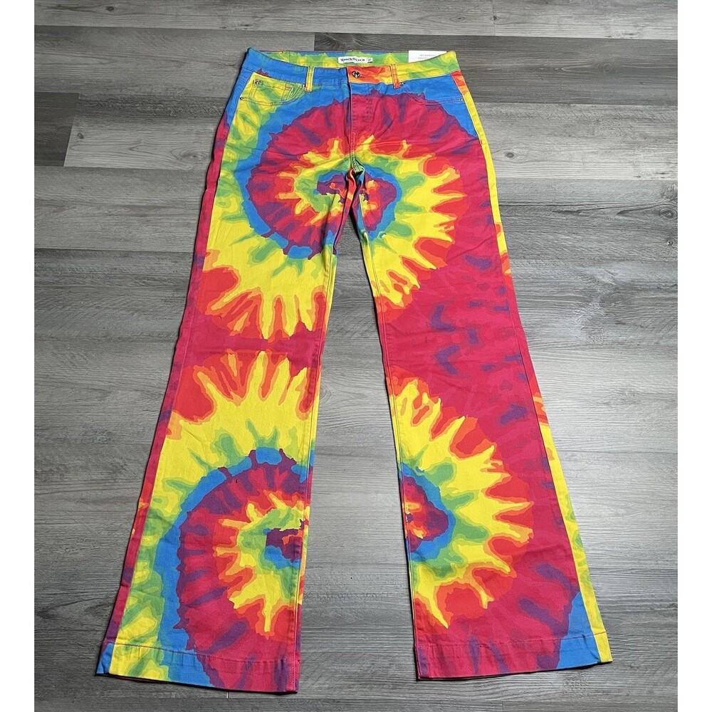 Ranch Dress'n Denim Trouser Women's XL (14-16) Tie Dye Jeans Rodeo Bootcut NWT